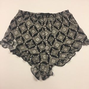 Forever 21 Black & White Cozy Shorts